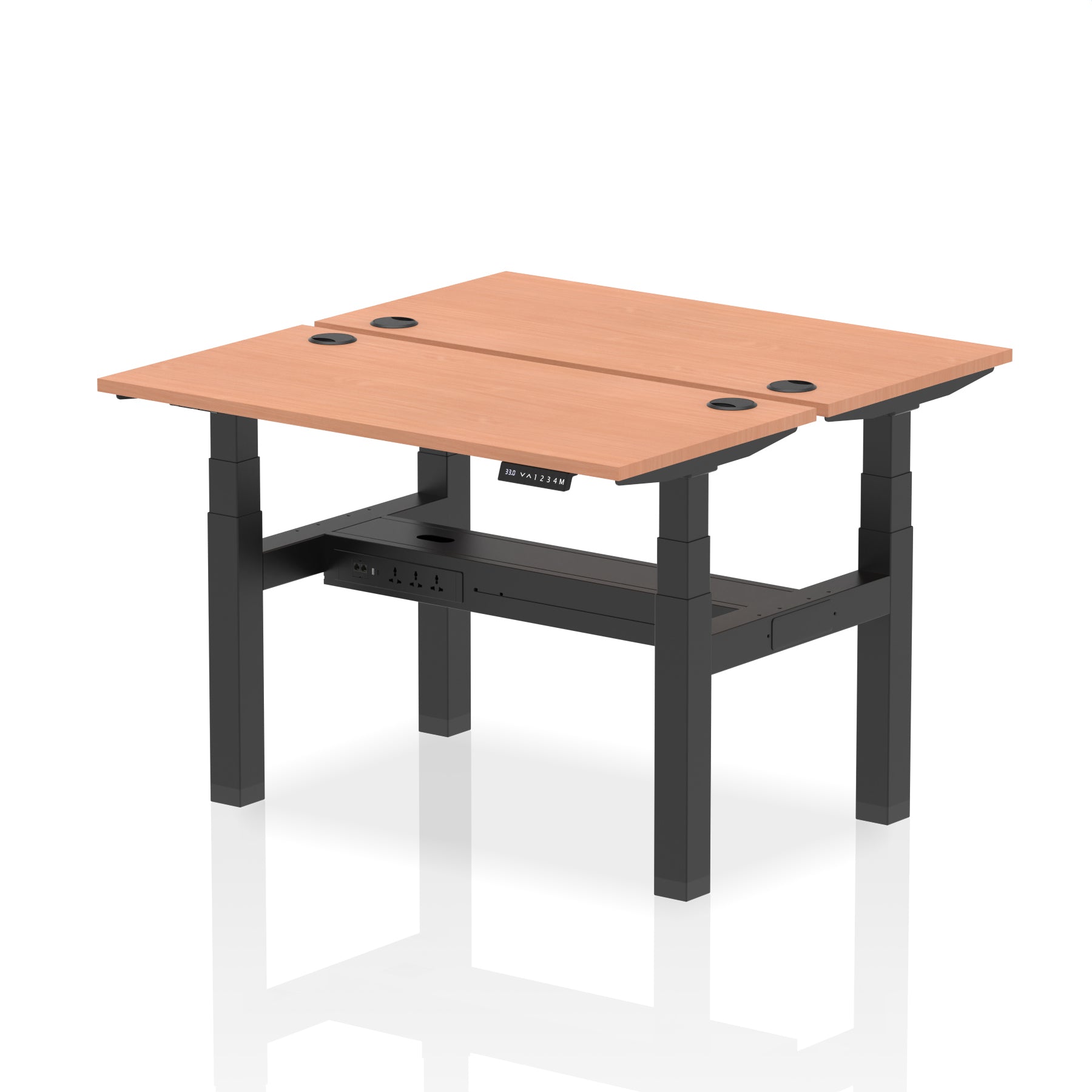 Providers Of Air Back-to-Back Slimline Height Adjustable Bench Desk - 2 Person - 1200mm, 1400mm, 1600mm, 1800mm - Multiple Colour Options UK