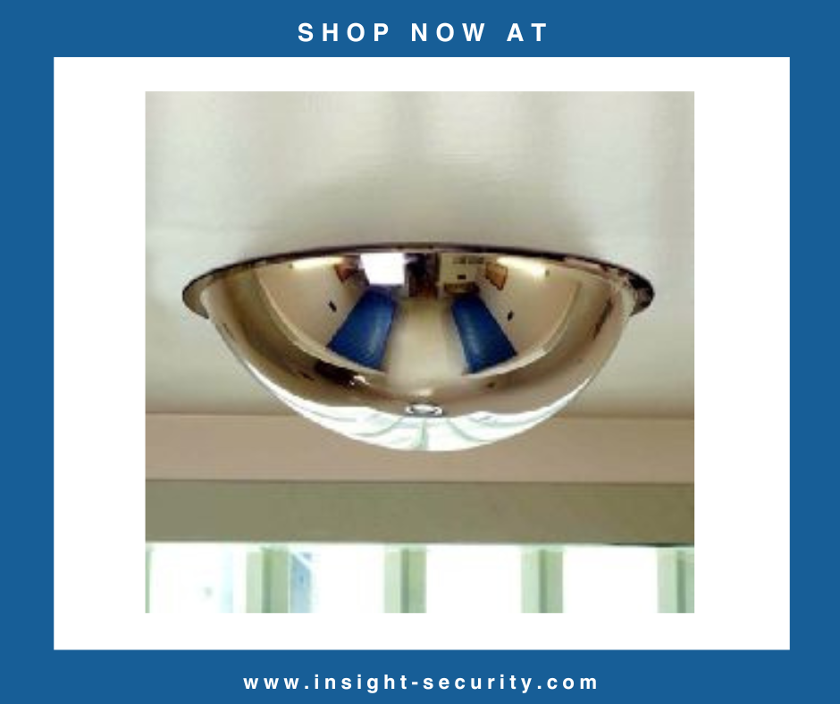 Institution Ceiling Dome Anti-ligature Mirror - Stainless Steel 500mm diam