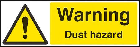 Warning dust hazard
