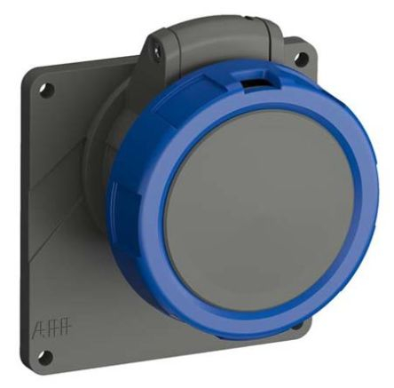 2CMA101291R1000 Easy & Safe Series&#44; IP67 Blue Panel Mount 2P+E Industrial Power Socket&#44; Rated At 16A