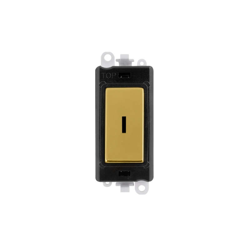 Click 20AX Polished Brass 20AX DP Keyswitch Module Insert Black