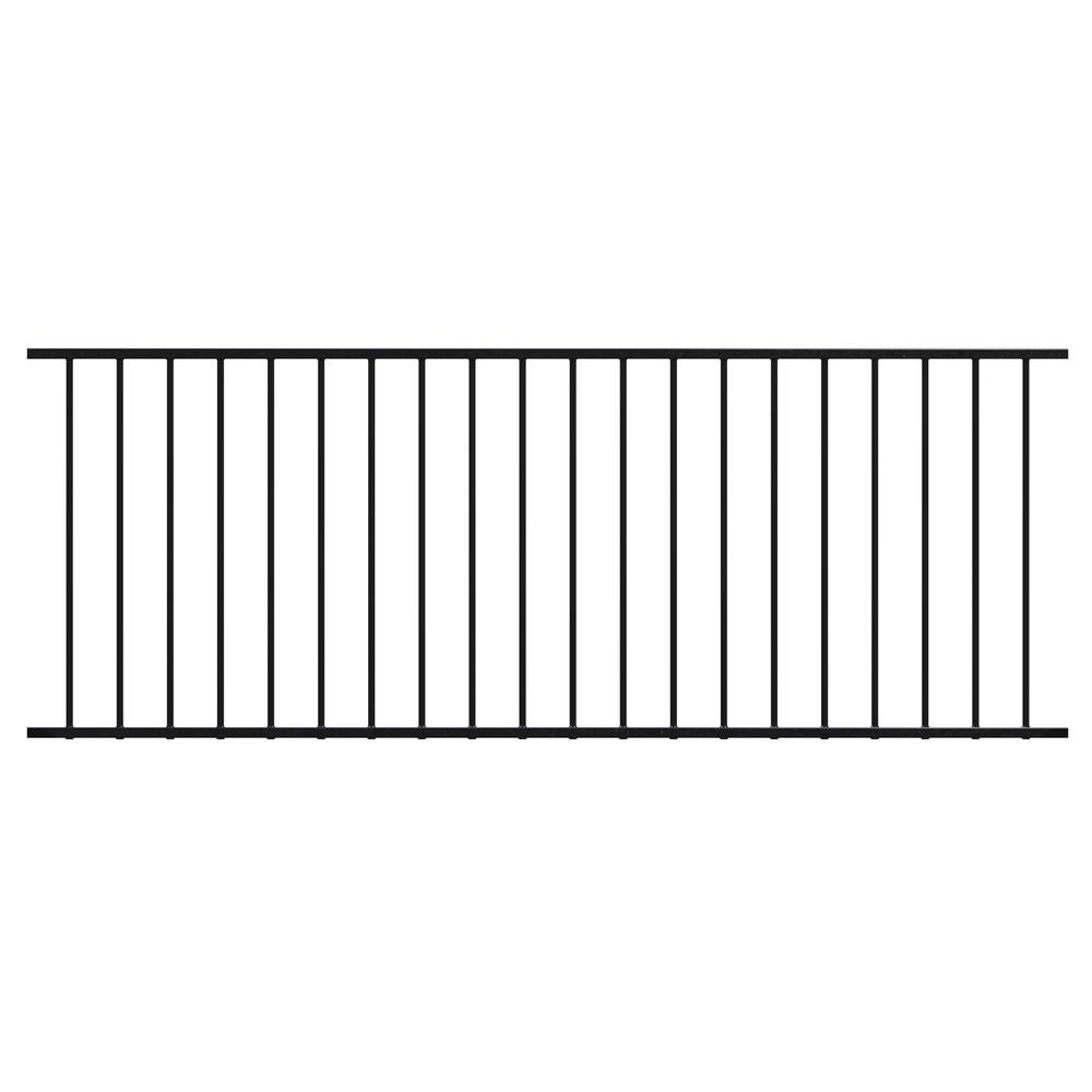 Railing Panel 2400mm wide x 900mm high16mm Diameter Bars - Powder Coated Black