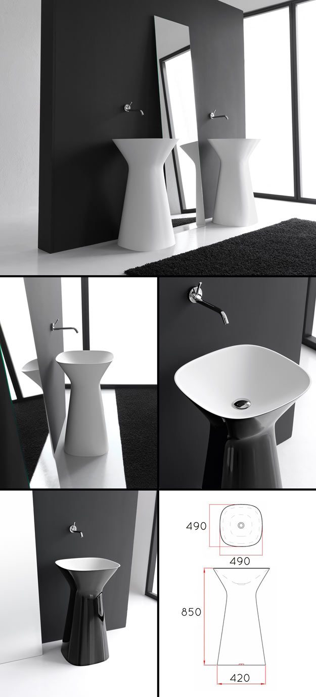 Tulip Freestanding Wash Basin (11D)