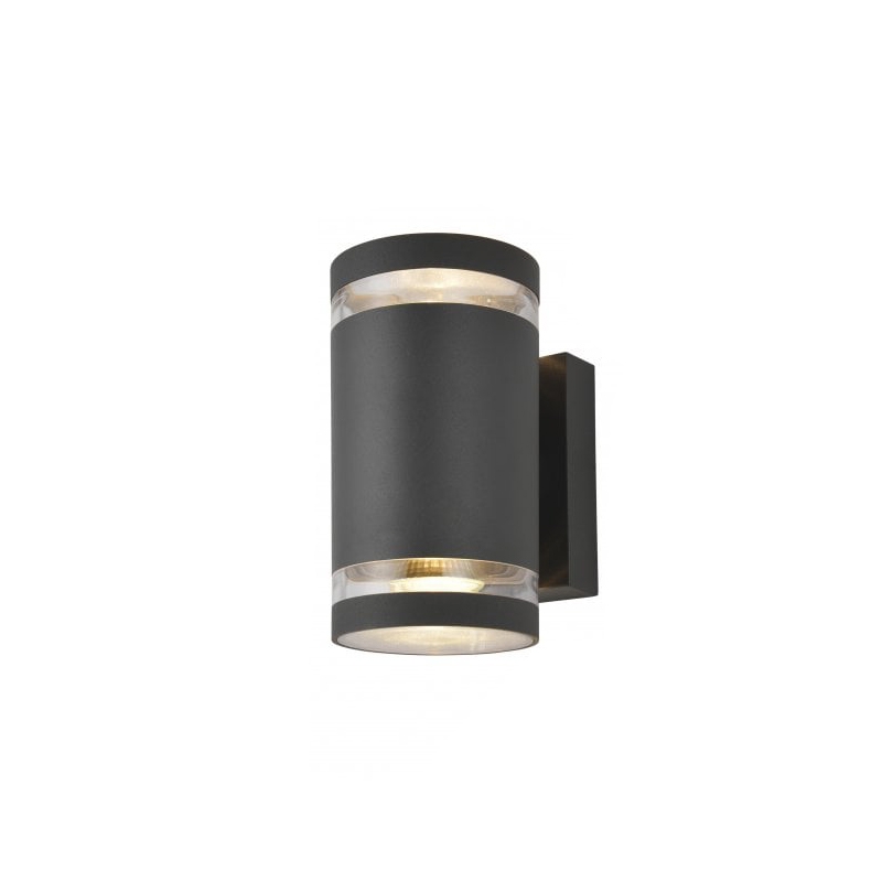 Forum Lens Up/Down 2xGU10 Wall Light Anthracite