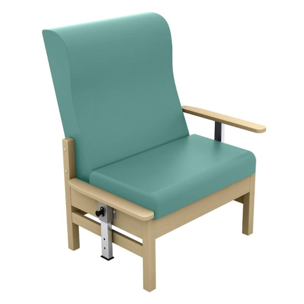 Atlas High Back Bariatric Arm Chair with Drop Arms - Mint