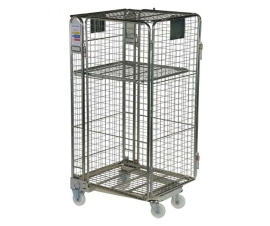 4 Sided Nestable Full Security Roll Cage with Gate Door (850 x 735 x 1690mm)