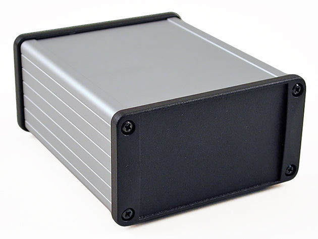 UK Suppliers Of 120 X 104 X 55mm Extruded Aluminium IP54 EMC Screened Enclosure With Metal Plate