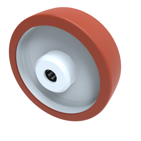 Polyurethane Nylon 160mm Roller Bearing Wheel 600kg Load