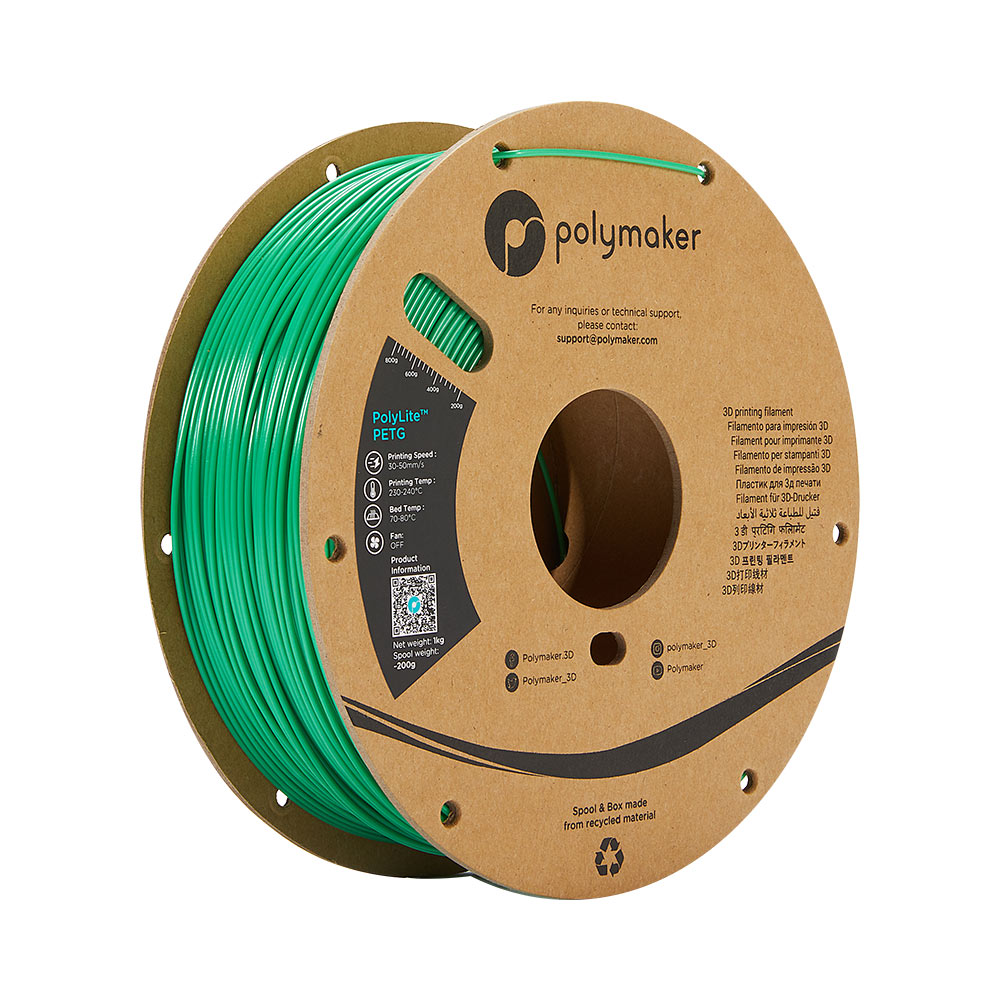 PolyMaker PolyLite PETG 2.85mm Green 3D Printing filament 1Kg