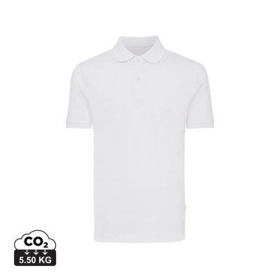 IQONIQ YOSEMITE RECYCLED COTTON PIQUE POLO SHIRT in White.