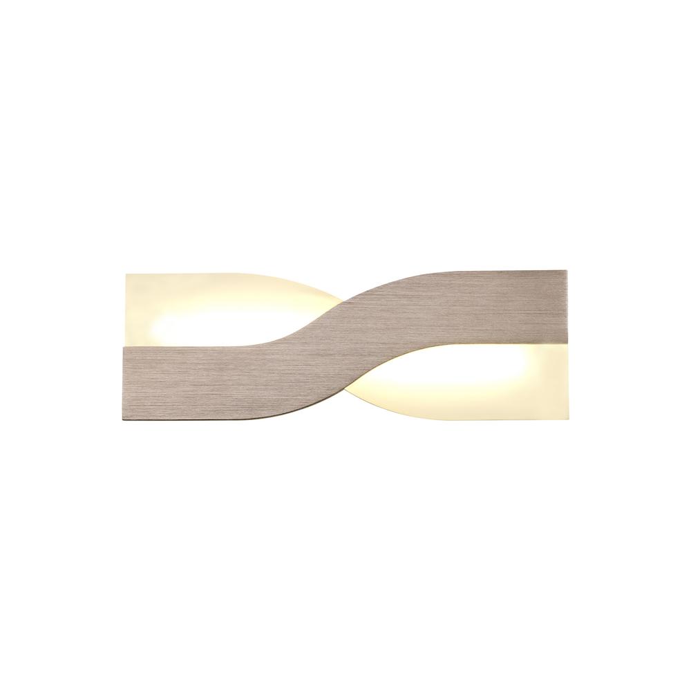 Luxuria Aries Wall Light 1x8W LED 3000K 640lm Brushed Brown/Frosted White