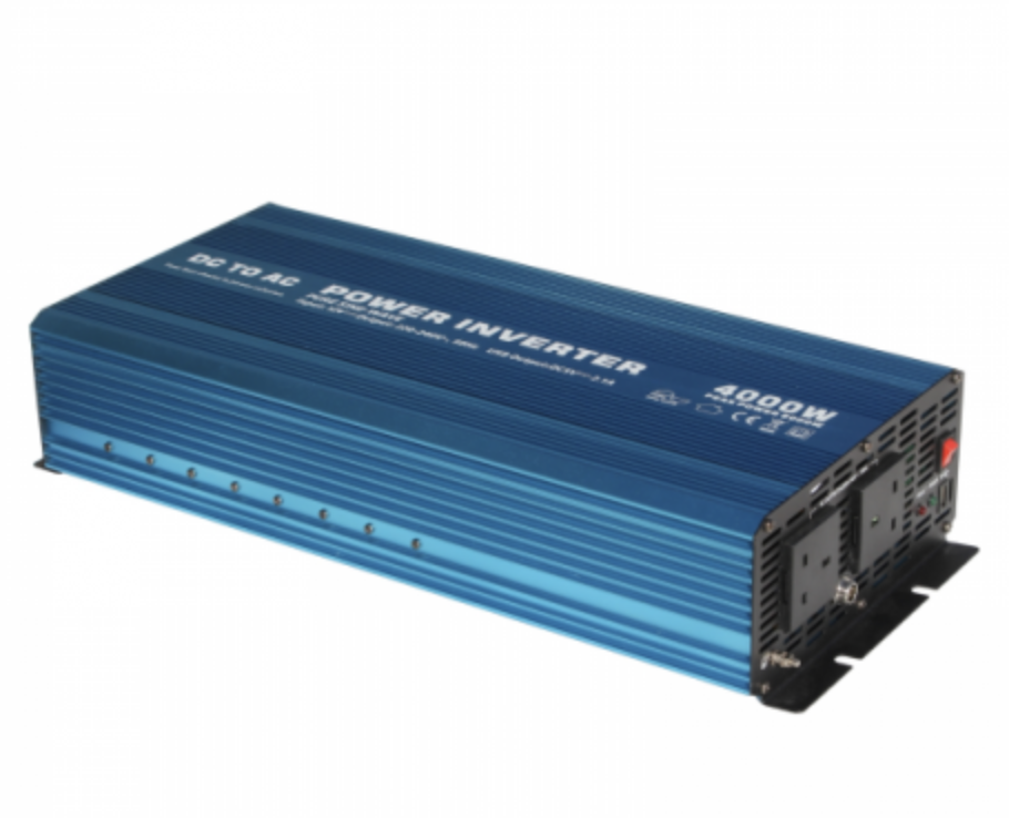 4000w 12v pure sine wave power inverter 230v ac output (uk sockets), with remote on/off switch