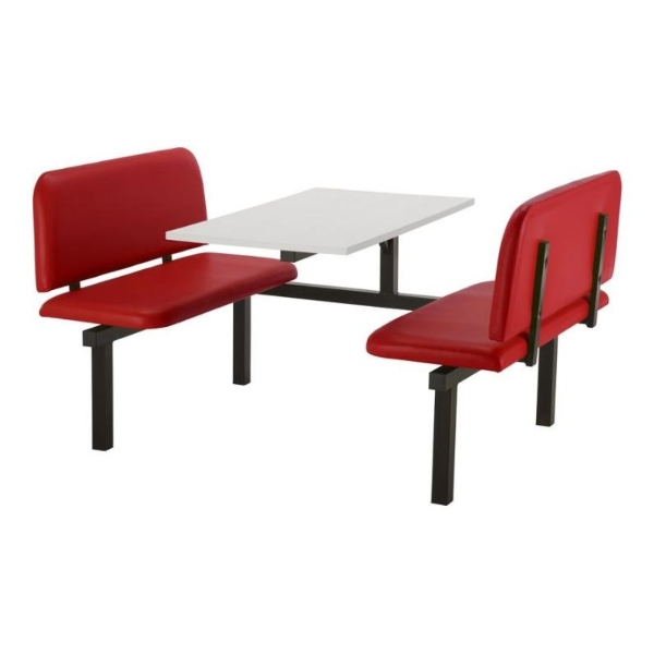 CU94 - 4-Seater Oscar Canteen Unit - 1 Way Access, Red, White