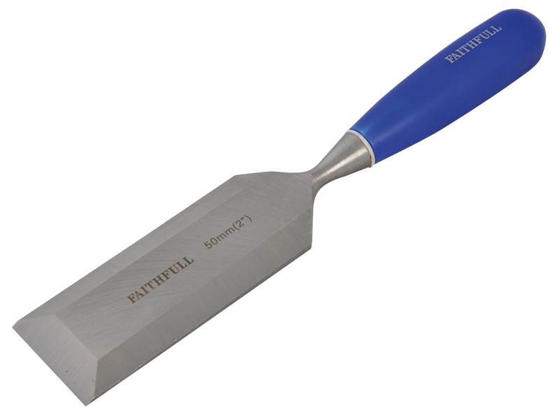 FAITHFULL Bevel Edge Chisel Blue Grip 50mm (2