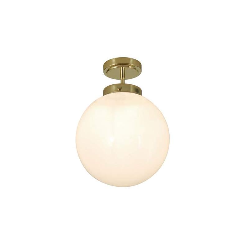 Forum Porto Semi-Flush Ceiling Light E27 Brass