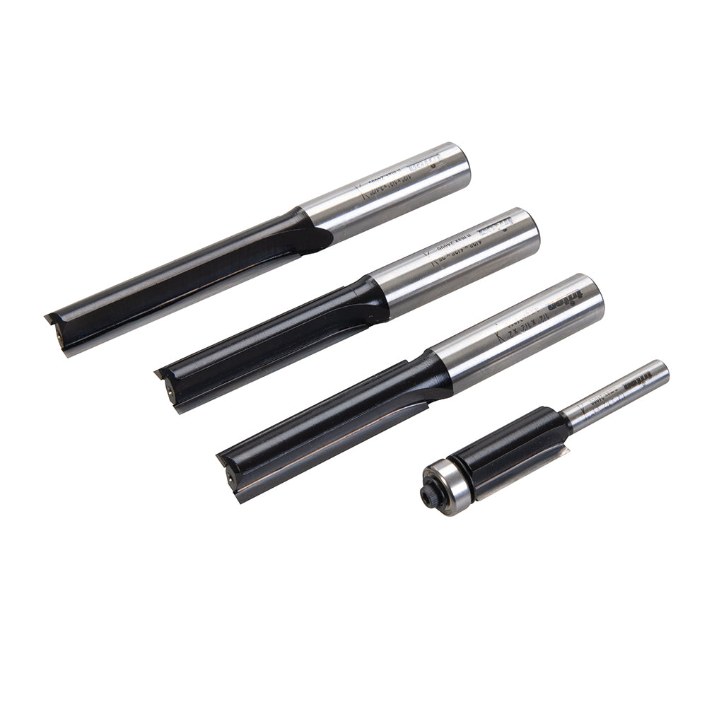 Triton 4pce 1/2" / 1/4" Kitchen Worktop Fitters Bit Set 4pce