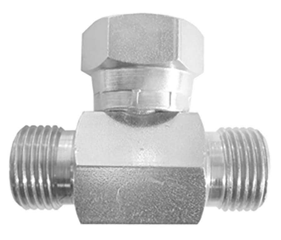 BURNETT & HILLMAN Female Branch Tee &#45; BSPP Male &#47; BSPP Swivel Female 60&#176; Cone