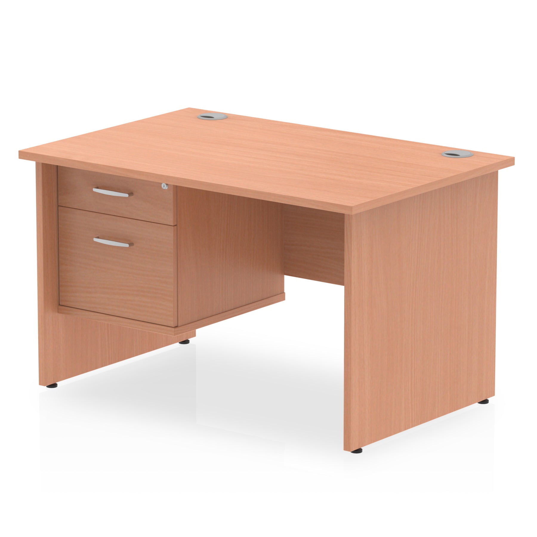 Specialising In Impulse Panel End Straight Desk With Single Fixed Pedestal - 1200mm - Multiple Colour Options UK