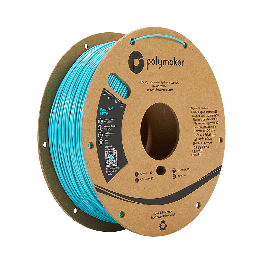 PolyMaker PolyLite PETG 2.85mm Teal 3D Printing filament 1Kg