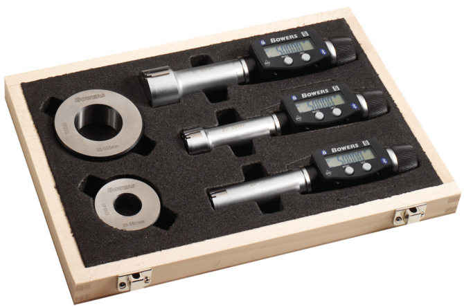 Suppliers Of Bowers XT3 Digital Bore Gauge Sets with Bluetooth (with digital readout for each head) For Education Sector