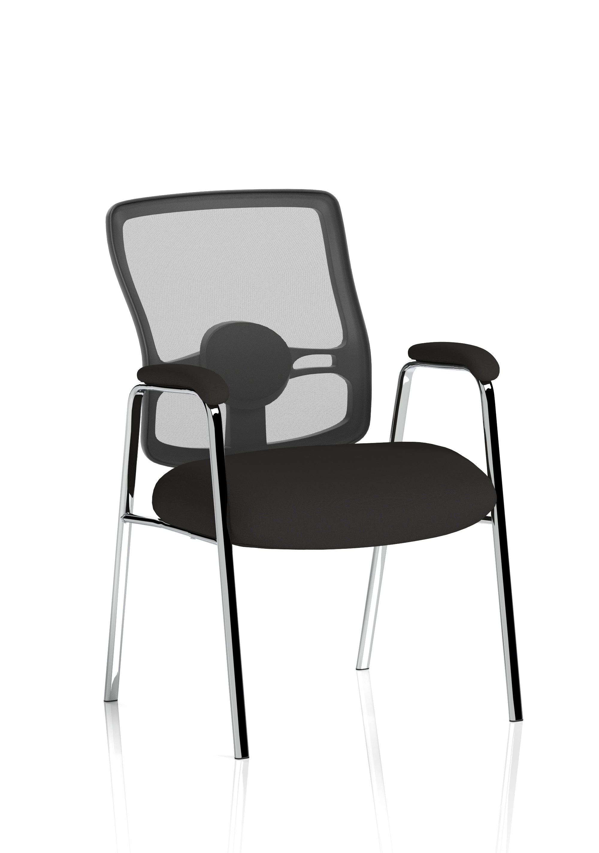 Portland Medium Mesh Back (Straight Leg) Visitor Chair with Fixed Arms - Available in 20 Colour Choices UK