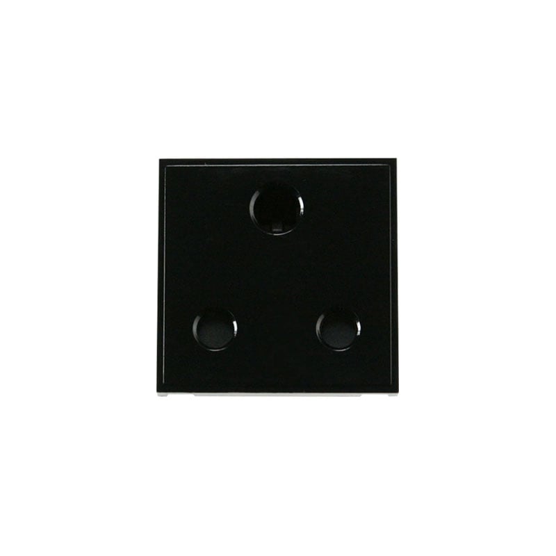 Click New Media 15A Round Pin Socket Outlet Module Black