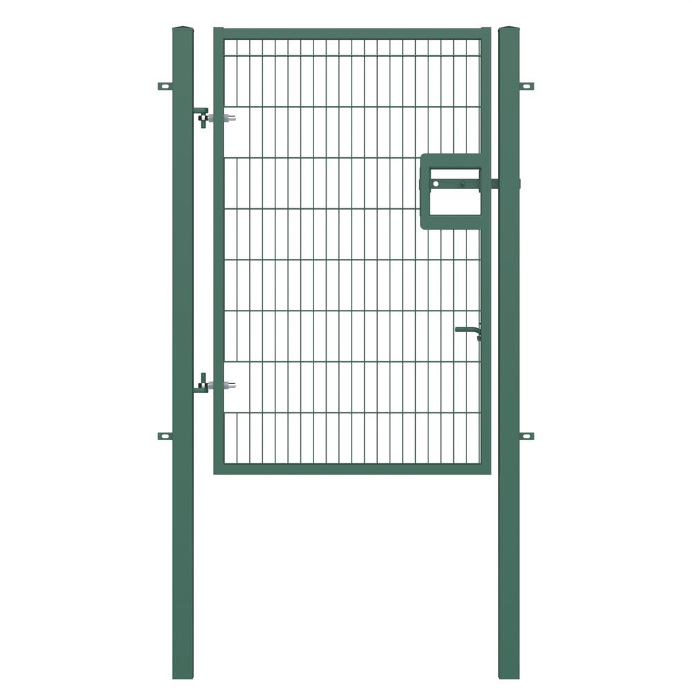 Twin Wire Single Leaf Gate H 1.8 x 1.2mGreen Powder Coated Finish  Concrete-In