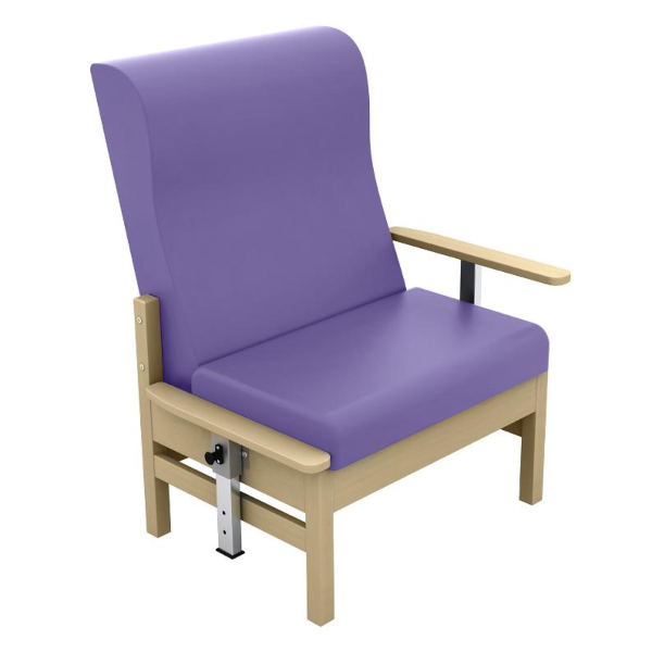 Atlas High Back Bariatric Arm Chair with Drop Arms - Lilac