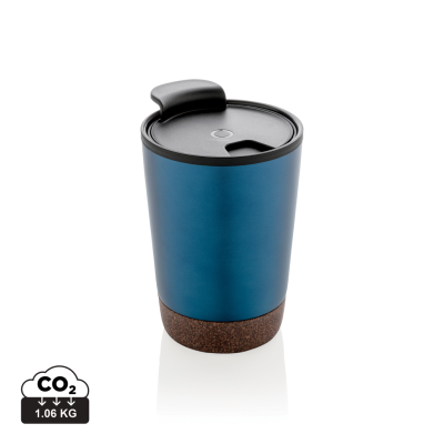 GRS RPP STAINLESS STEEL METAL CORK COFFEE TUMBLER in Blue.