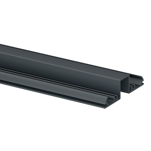 Anthracite Grey Finish Easy Alu Glass Channel Rail for Handrail