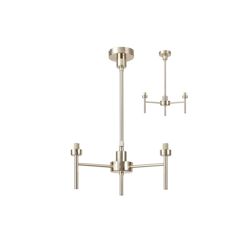 Luxuria Apex 40cm French Gold 3 Light G9 Universal Telescopic/Semi Flush