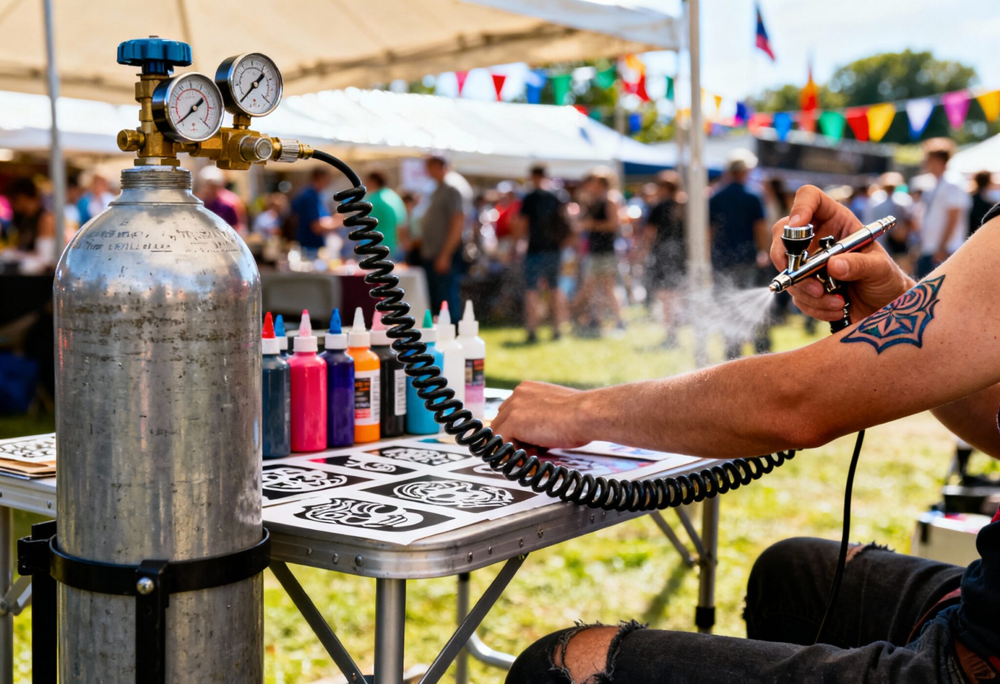 CO2 for Airbrush Tattoo and Face Painting
