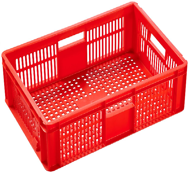 UK Suppliers Of 600x400x350 Attached Lidded Crate - Totes - Packs of 4 For Food Distribution