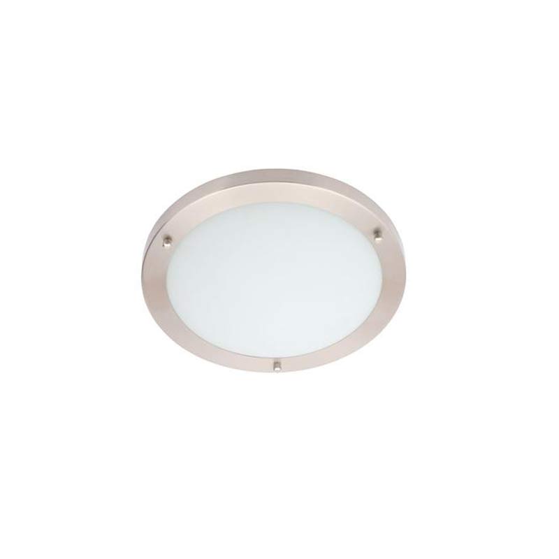 Forum Delphi Large 18W LED Flush Ceiling Light Satin Nickel