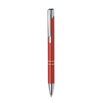 RECYCLED ALUMINIUM METAL BALL PEN in Red.