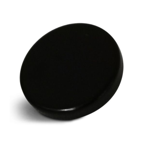 15mm Flat Mirror Caps 5BA Black Semi-Gloss