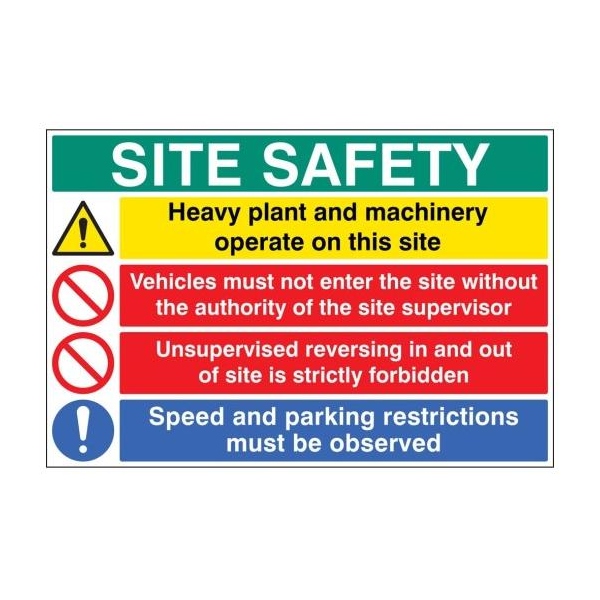 Site Safety - Heavy Plant and Machinery - Rigid Plastic
