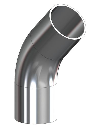 Food Grade Leading Suppliers of Weld Ended, DIN11852, 45 Deg Bends, 316 Stainless Steel, Dull Polish for Processing Equipment