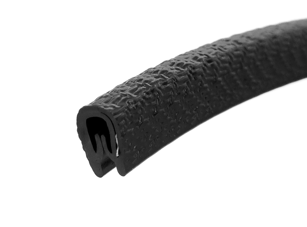 Black Self Grip Rubber Edge Trim - To Fit 1.5mm Panel Thickness
