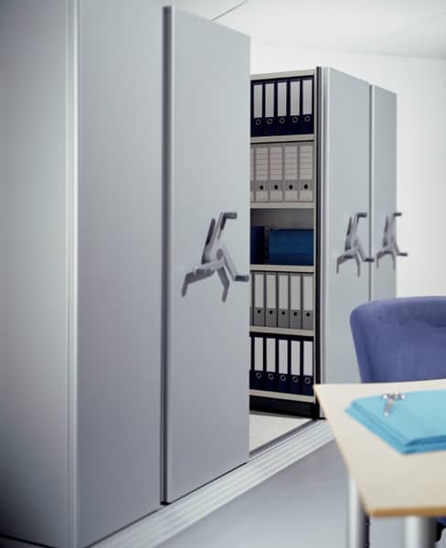 Mobile Office Shelving With Electronic Control