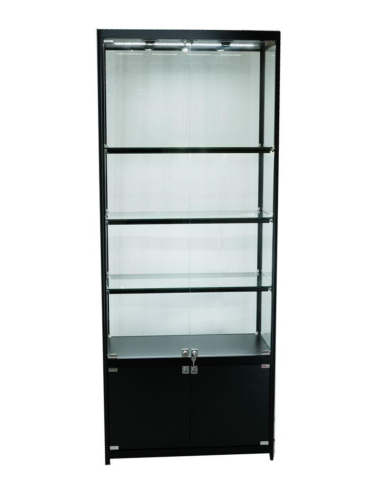 Glass Cabinet 800X400X1980mm 3 Shelves Led Strip Lighting 99101