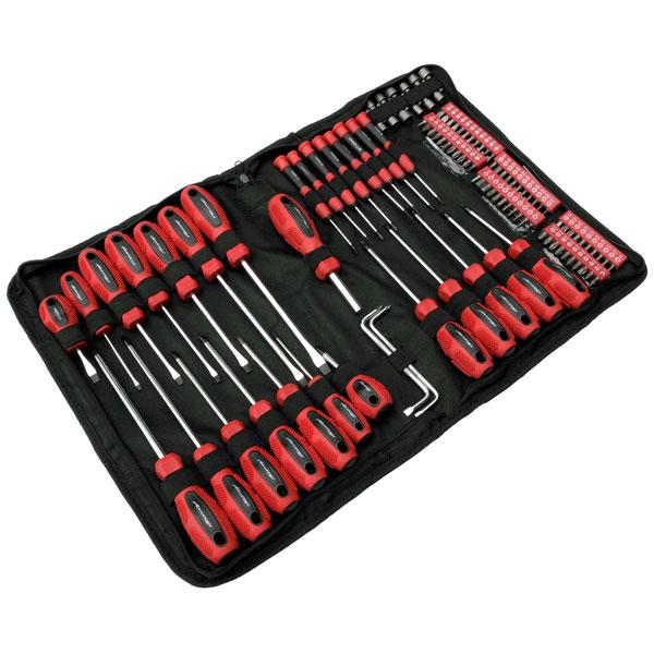 Neilsen CT2551 - 106 Pieces Screwdriver and bits Set with Storage Pouch - Red