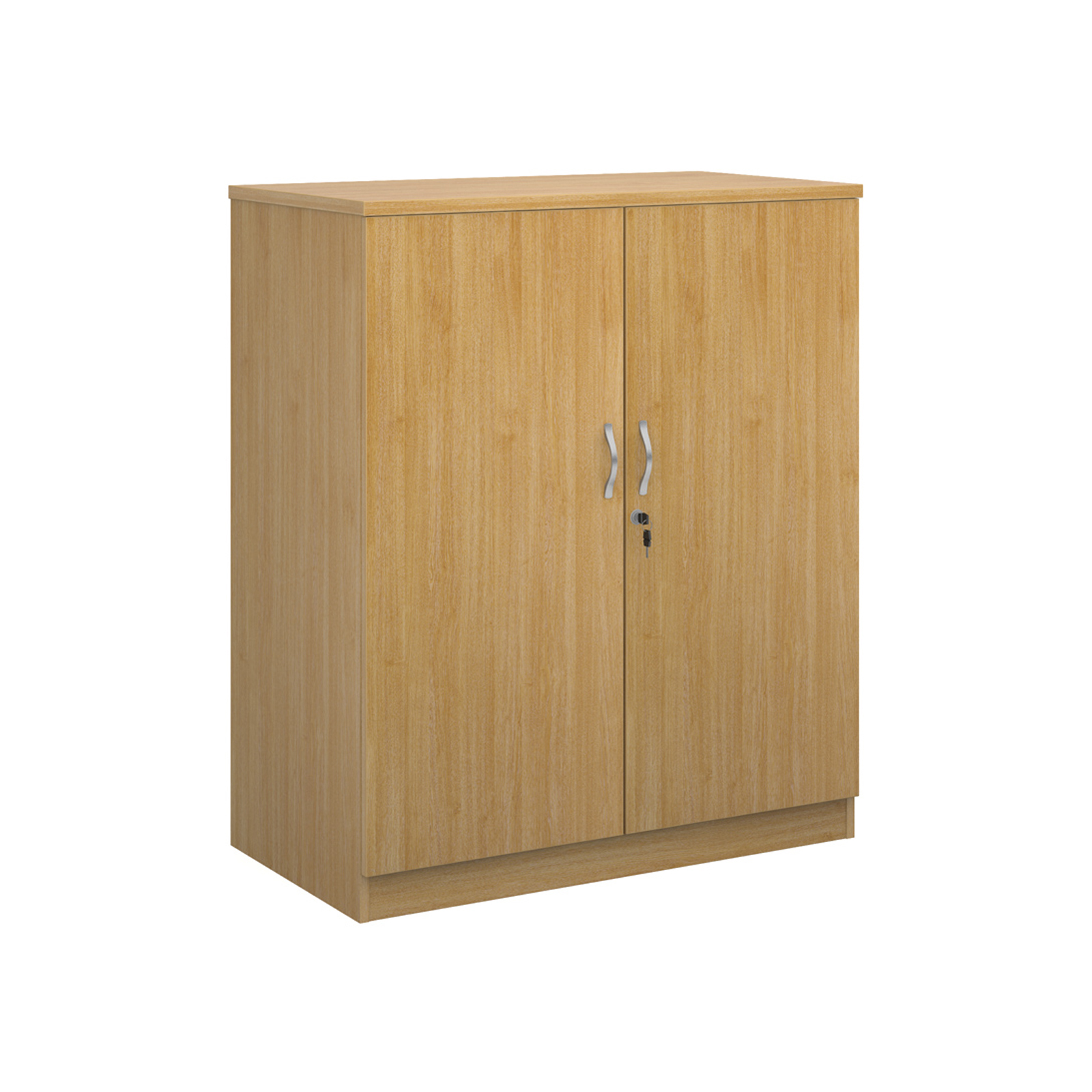 Deluxe Double Door Cupboard with 2 Shelves - Oak