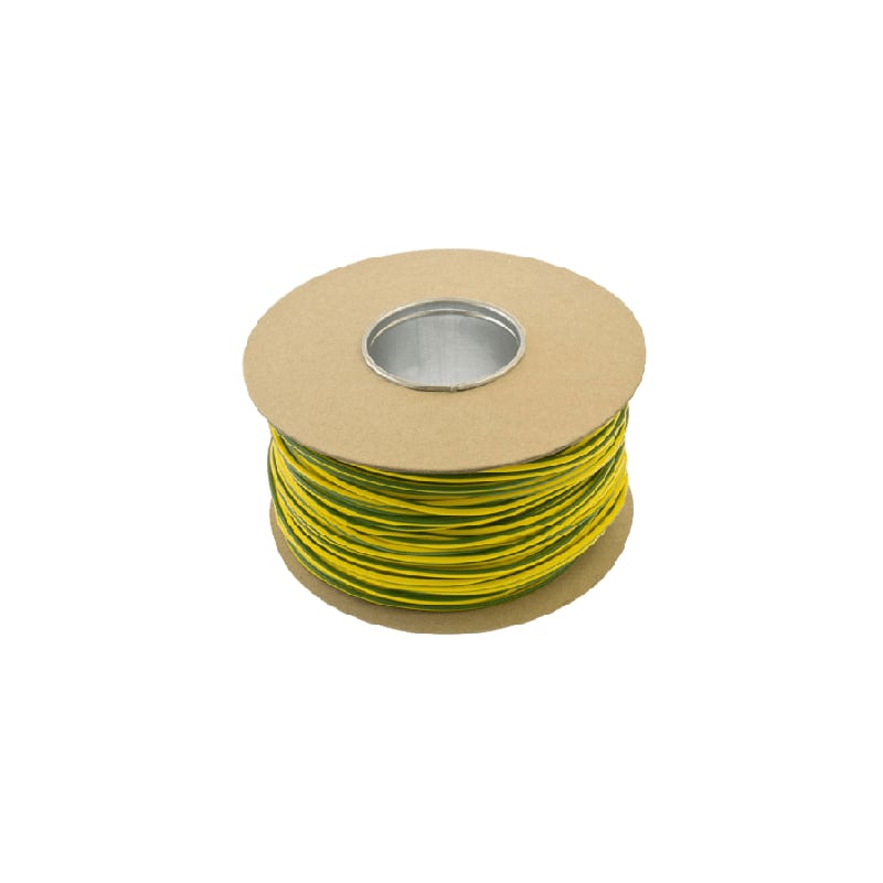 Unicrimp Heat Shrink PVC Sleeving 3mm Green/Yellow (Per 100M)