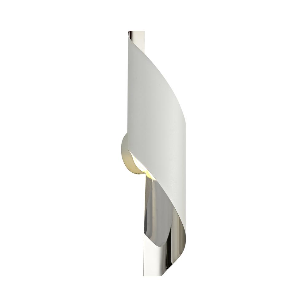 Luxuria Radianta Wall Light Large 1x8W LED 3000K 640lm White/Polished Chrome