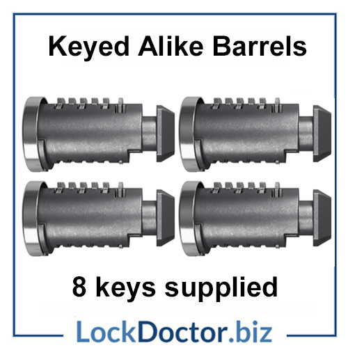 Set of 4 HALFORDS THULE Lock Barrels