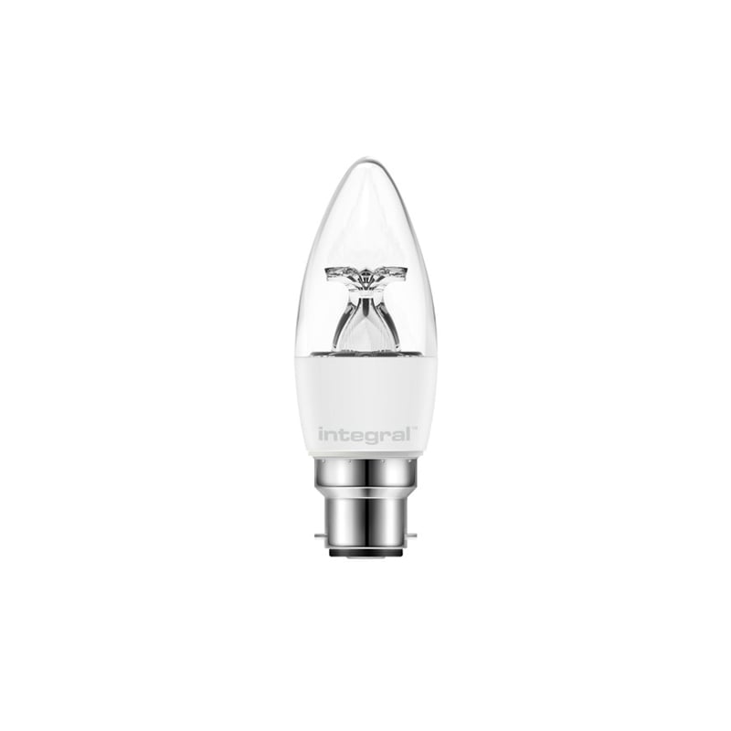 Integral B22 Non Dimmable Candle LED Lamp Clear 5.5W