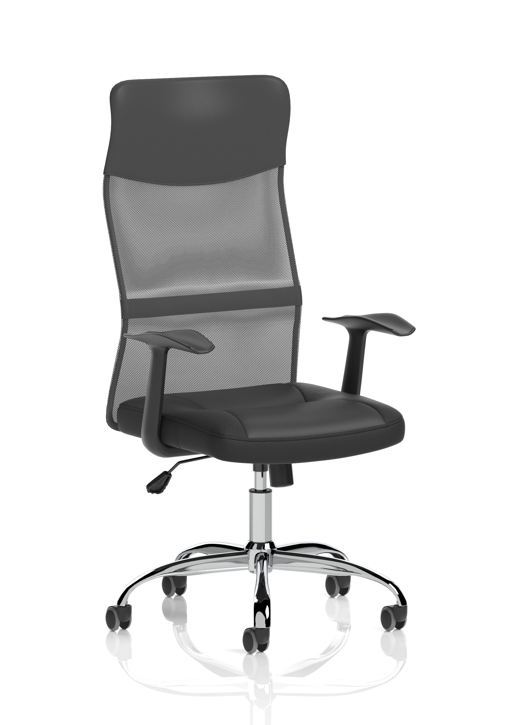 Specialising In Vegalite High Mesh Back Black Office Chair with Fixed Arms UK