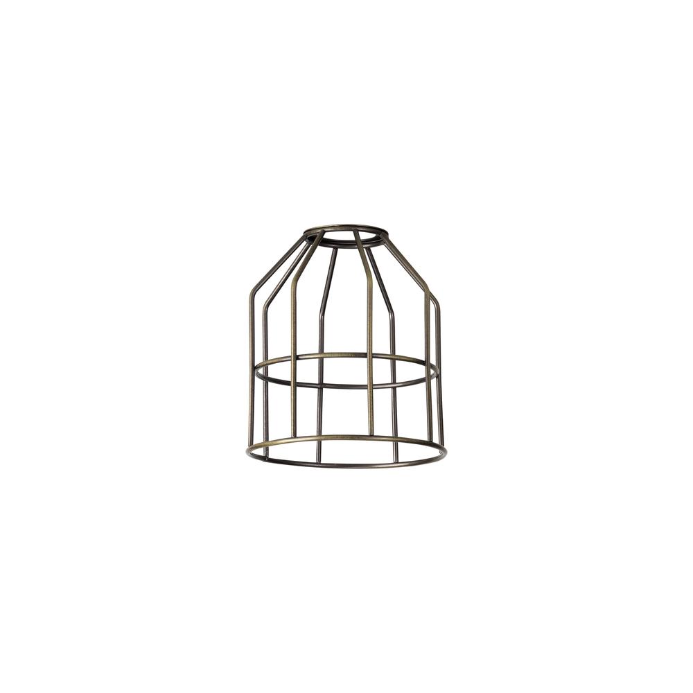 Luxuria Glorelle Cylinder 14cm Wire Cage Shade Antique Brass