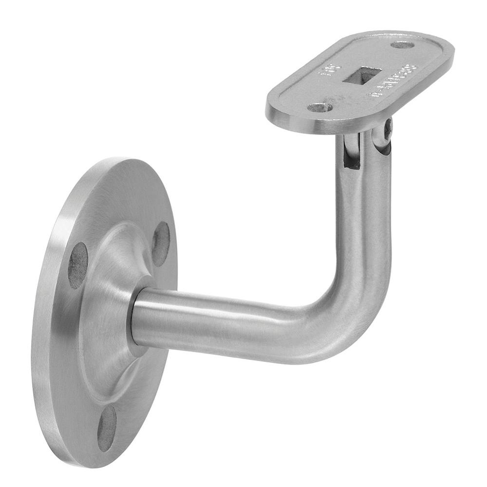 Handrail Bracket 90 Degree Cranked ArmWall Mounting Flat Top Fixing Adj Spigot